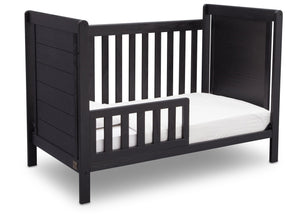 Delta Children Rustic Ebony (935) Cali 4-in-1 Crib, angled conversion to toddler bed, c4c 18