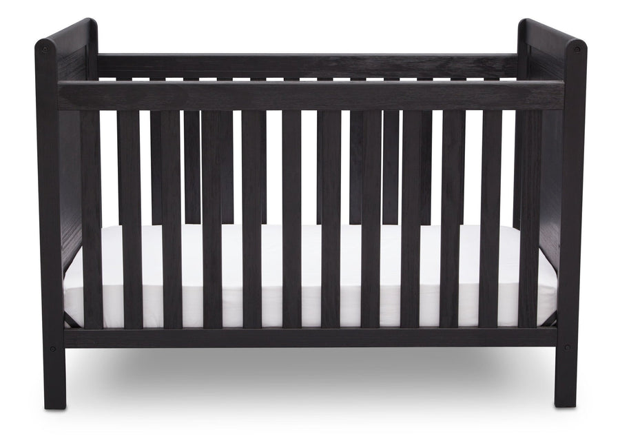 Delta Children Rustic Ebony (935) Cali 4-in-1 Crib, front view, c2c 14-Cali 4-in-1 Crib
