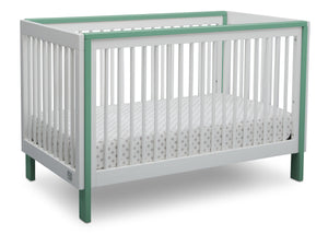 Serta Fremont 3-in-1 Convertible Crib Bianca with Aqua (134) Angle a2a 4-Fremont 3-in-1 Convertible Crib