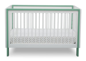 Serta Fremont 3-in-1 Convertible Crib Bianca with Aqua (134) Front a3a 5-Fremont 3-in-1 Convertible Crib