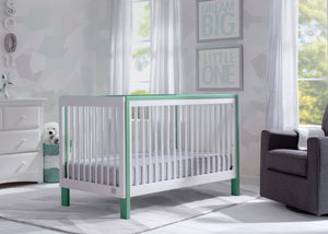  Bianca with Aqua (134) 0-Fremont 3-in-1 Convertible Crib
