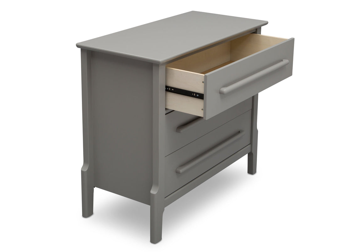 Serta Mid-Century Classic 3 Drawer Dresser Grey (026) Detail a3a