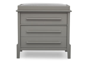 Serta Mid-Century Classic 3 Drawer Dresser Grey (026), Front a1a 4-Mid-Century Modern 3 Drawer Dresser with Changing Top