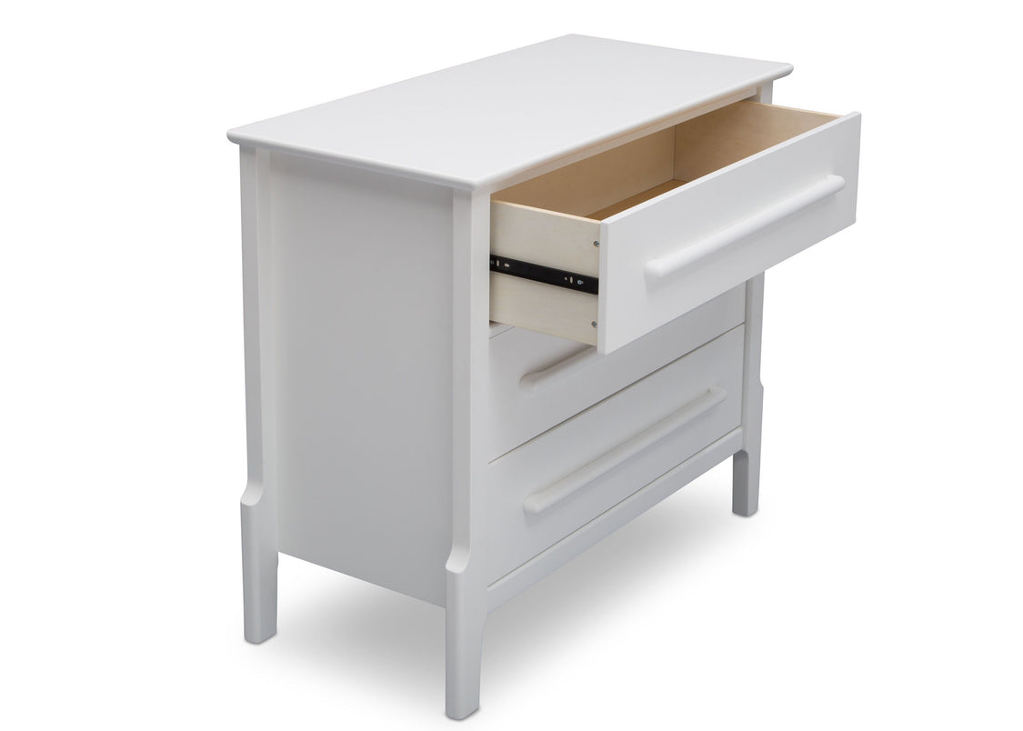 Serta Mid-Century Classic 3 Drawer Dresser Bianca (130) Detail b3b