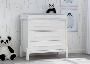 Serta Bianca (130) Mid-Century Modern 3 Drawer Dresser with Changing Top, Angle b0b 16-Mid-Century Modern 3 Drawer Dresser with Changing Top