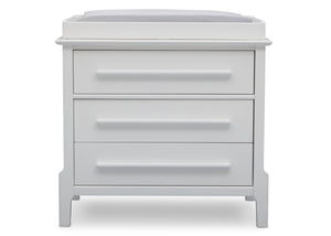 Serta Mid-Century Classic 3 Drawer Dresser Bianca (130), Front b1b 7-Mid-Century Modern 3 Drawer Dresser with Changing Top