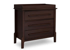 Serta Walnut Espresso (1324) Mid-Century Modern 3 Drawer Dresser with Changing Top, Angle c2c 7-Mid-Century Modern 3 Drawer Dresser with Changing Top