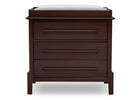 Serta Walnut Espresso (1324) Mid-Century Modern 3 Drawer Dresser with Changing Top, Front c1c 8-Mid-Century Modern 3 Drawer Dresser with Changing Top