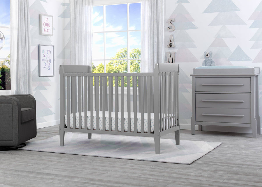 Serta Mid-Century Modern Classic 5-in-1 Convertible Crib Grey (026) Room a1a 1-Mid-Century Modern Classic 5-in-1 Convertible Crib