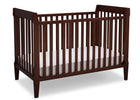Serta Mid-Century Modern Classic 5-in-1 Convertible Crib Walnut Espresso (1324) Angle c2c 16-Mid-Century Modern Classic 5-in-1 Convertible Crib