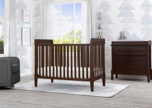 Serta Mid-Century Modern Classic 5-in-1 Convertible Crib Walnut Espresso (1324) Room c1c 2-Mid-Century Modern Classic 5-in-1 Convertible Crib