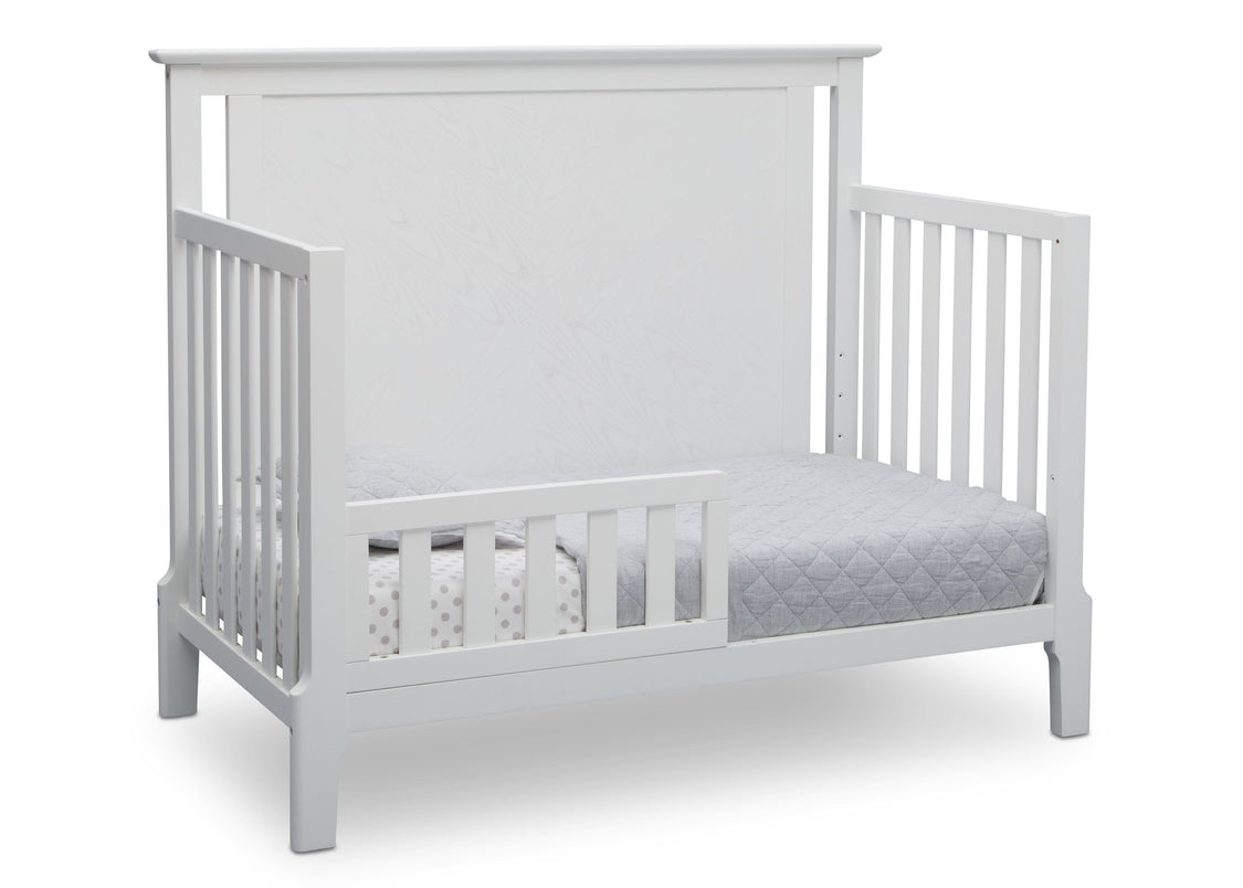 Serta Mid-Century Modern Lifestyle 4-in-1 Crib Bianca (130) Toddler Bed b4b