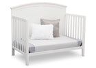 Delta Children White (100) Somerset 4-in-1 Crib Side View, Day Bed Conversion a5a 5-Somerset 4-in-1 Crib