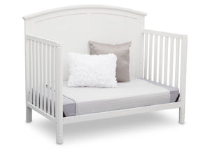 Delta Children White (100) Somerset 4-in-1 Crib Side View, Day Bed Conversion a5a 6-Somerset 4-in-1 Crib