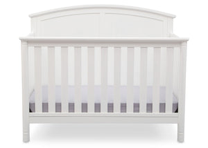Delta Children White (100) Somerset 4-in-1 Crib Front View, Crib Conversion a2a 4-Somerset 4-in-1 Crib