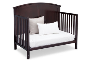 Delta Children Dark Chocolate (207) Somerset 4-in-1 Crib Side View, Day Bed Conversion b6b 12-Somerset 4-in-1 Crib