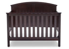 Delta Children Dark Chocolate (207) Somerset 4-in-1 Crib Front View, Crib Conversion b3b 8-Somerset 4-in-1 Crib