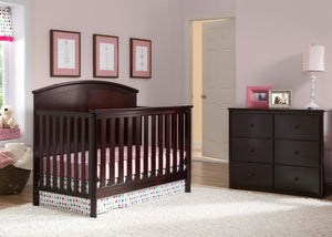 Delta Children Dark Chocolate (207) Somerset 4-in-1 Crib in Setting 2 b1b 1-Somerset 4-in-1 Crib