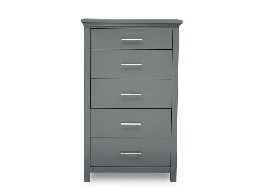 Delta Children Charcoal Grey (029) Avery 5 Drawer Chest (708050), Front View, a2a 1-Avery 5 Drawer Chest