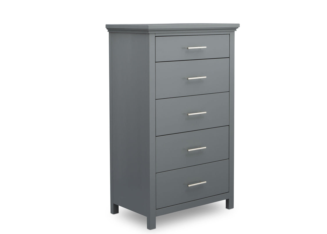 Delta Children Charcoal Grey (029) Avery 5 Drawer Chest (708050), Sideview, a3a