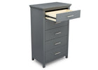 Delta Children Charcoal Grey (029) Avery 5 Drawer Chest (708050), Detail, a4a 3-Avery 5 Drawer Chest
