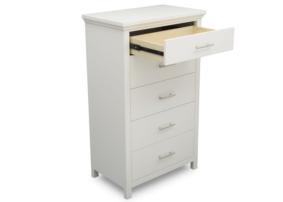 Delta Children Bianca White (130) Avery 5 Drawer Chest (708050), Detail, b4b 6-Avery 5 Drawer Chest