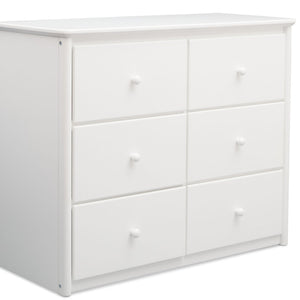 Delta Children White (100) Somerset 6 Drawer Dresser Side View a2a 14-Somerset 6 Drawer Dresser