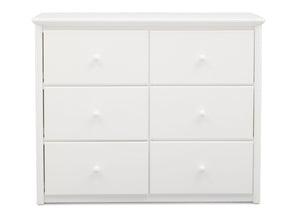 Delta Children White (100) Somerset 6 Drawer Dresser Front View a1a 0-Somerset 6 Drawer Dresser