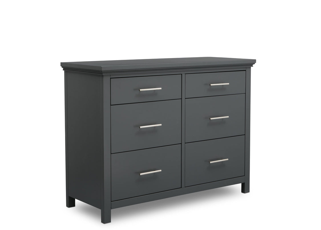 Delta Children Charcoal Grey (029) Avery 6 Drawer Dresser (708060), Sideview, a3a