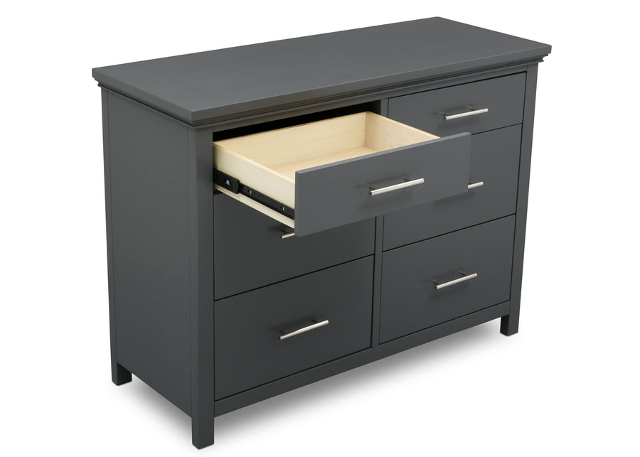 Delta Children Charcoal Grey (029) Avery 6 Drawer Dresser (708060), Detail, a4a 3-Avery 6 Drawer Dresser