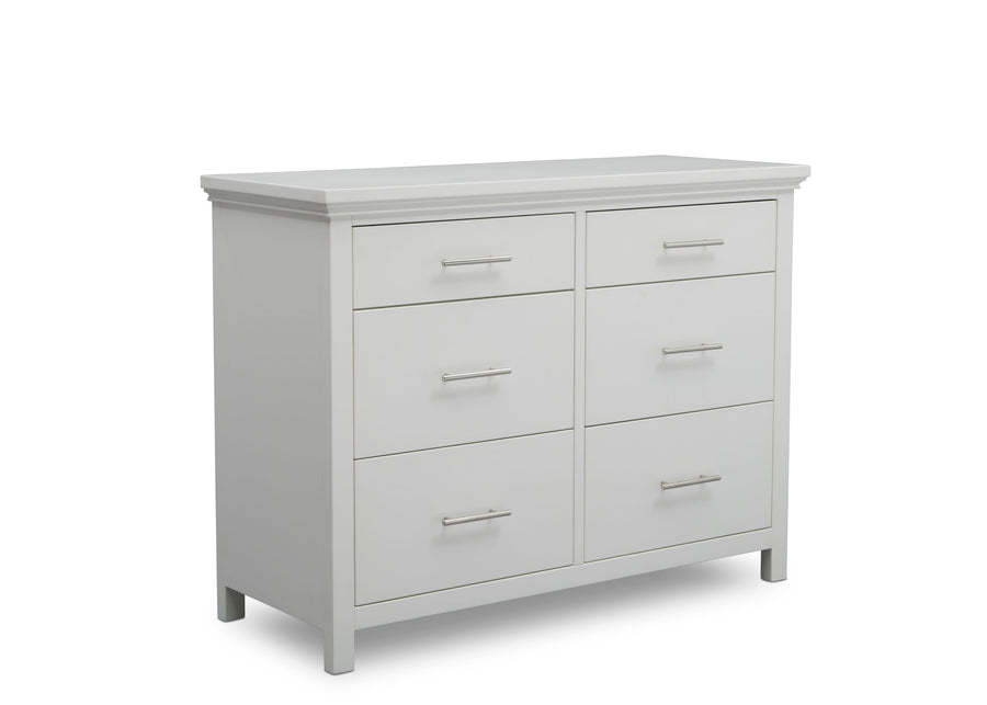 Delta Children Bianca White (130) Avery 6 Drawer Dresser (708060), Sideview, b4b 5-Avery 6 Drawer Dresser