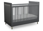 Delta Children Charcoal Grey (1323) Avery 3-in-1 Convertible Crib (708130), Right Crib Silo View 8-Avery 3-in-1 Convertible Crib