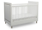 Delta Children Bianca White (1321) Avery 3-in-1 Convertible Crib (708130), Right Crib Silo View 3-Avery 3-in-1 Convertible Crib