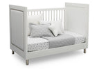 Delta Children Bianca White (1321) Avery 3-in-1 Convertible Crib (708130), Right Day Bed Silo View 5-Avery 3-in-1 Convertible Crib
