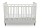 Delta Children Bianca White (1321) Avery 3-in-1 Convertible Crib (708130), Front Crib Silo View 2-Avery 3-in-1 Convertible Crib