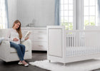 Delta Children Bianca White (1321) Avery 3-in-1 Convertible Crib (708130), Room View 1-Avery 3-in-1 Convertible Crib