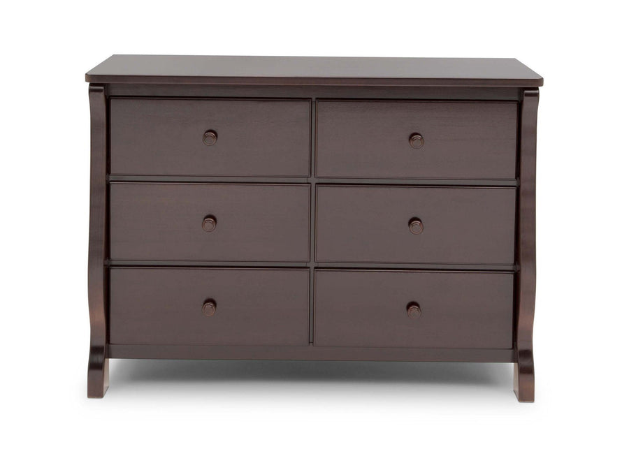 Delta Children Dark Chocolate (207) Canton / Eclipse Dresser Front View e2e 5-Canton / Eclipse Dresser