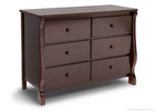 Delta Children Dark Chocolate (207) Canton / Eclipse Dresser Side View g2g 4-Canton / Eclipse Dresser