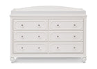 Delta Children White Ambiance (108) Princess Magical Dreams Dresser Front View with Changing Top  2-Disney Princess Magical Dreams Dresser