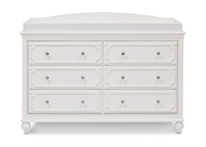 Delta Children White Ambiance (108) Princess Magical Dreams Dresser Front View with Changing Top  2-Disney Princess Magical Dreams Dresser