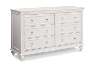 Delta Children White Ambiance (108) Princess Magical Dreams Dresser Side View  7-Disney Princess Magical Dreams Dresser
