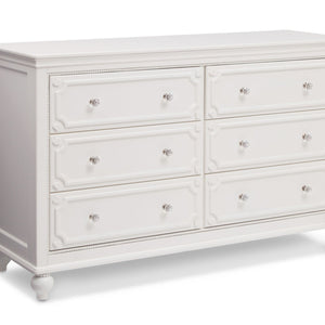 Delta Children White Ambiance (108) Princess Magical Dreams Dresser Side View  17-Disney Princess Magical Dreams Dresser