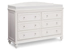 Delta Children White Ambiance (108) Princess Magical Dreams Dresser Side View with Changing Top  3-Disney Princess Magical Dreams Dresser