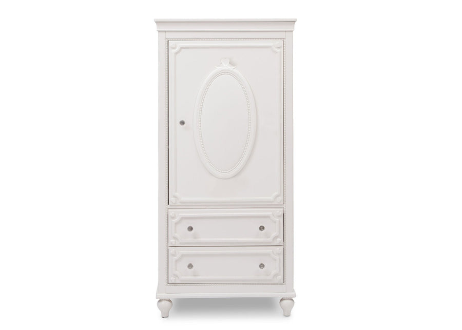 Delta Children White Ambiance (108) Princess Magical Dreams Armoire Front View b2b 2-Disney Princess Magical Dreams Armoire