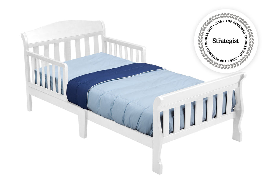 Delta Children Canton Toddler Bed White 100 silo right a1a 10-Canton Toddler Bed
