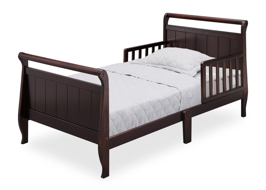 Dark Chocolate (207) 3-Wood Sleigh Toddler Bed