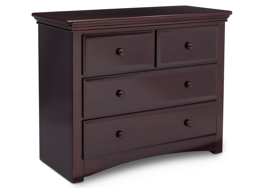 Serta Dark Chocolate (207) Park Ridge 4 Drawer Dresser (702640), Right Angle, c3c 8-Park Ridge 4 Drawer Dresser