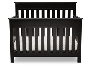 Delta Children Black (001) Chalet 4-in-1 Crib, front view, c2c 5-Chalet 4-in-1 Crib