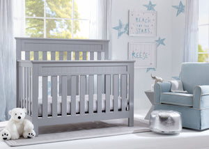 Delta Children Grey (026) Chalet 4-in-1 Crib, room view, d1d 1-Chalet 4-in-1 Crib