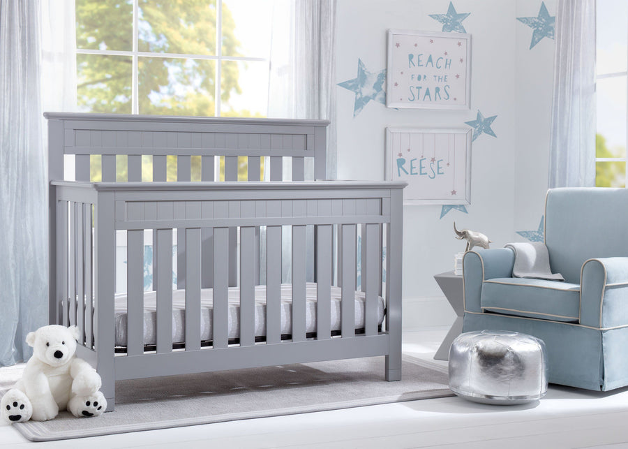 Delta Children Grey (026) Chalet 4-in-1 Crib, room view, d1d 22-Chalet 4-in-1 Crib